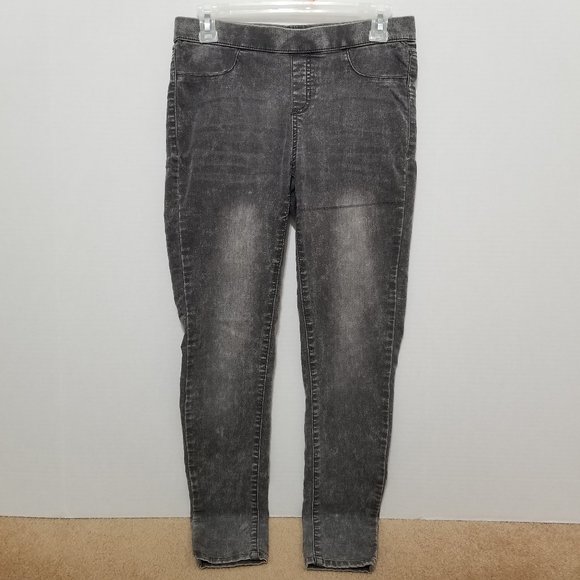 No Boundaries leggings Medium 7/9 acid wash elastic pull on waist jean style - Picture 1 of 15